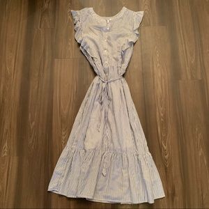 Button front maxi dress